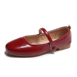 Word With Sweet Gentle Wind Flat Shoes Spring And Autumn New Square Single Shoes College Mary Jane Dress