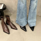 Short Boots Women's New 2025 Autumn And Winter Women's Boots Fashion Coarse And Thin Boots Niche Design Martin