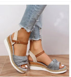 New Sandals Women's Bow Rope Soles Light Women's Shoes Fish Mouth Thick-Soled