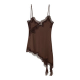 New Women's Collection Of Lace Asymmetrical Leisure Sling Mini