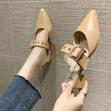Bag Slippers Women Wear Social Tips Rivet Coarse And Muller Baotou Cool Drag Women Simple Fashion Single