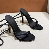 Wish Size 2025 Summer New Dew Women's Fine Heeled Sandals 43-Yard Bonded Women's