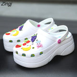 Summer Women Slippers Platform Fashon Outdoor Garden Shoes Female Pool Sandals Bathroom Flip Flops Mules Beach