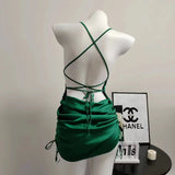 Sling Pyjamas Woman 2025 New Beautiful Back Thin Airable Ice Silk High-End Lace Lace Aja Skirt