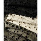 First-Line Brand Counter Mall Withdrew The Ribbon Women's Clothing Hollow Pane Embroidered Round Shirt
