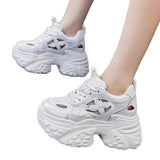 Thick Bottoms Raised Old Dad Shoes In The Autumn Of 2025 New Mesh Breathable Loose Cake Sports Casual