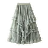 2025 New Crobs Thin Multi-Level High-Grade Yarn Dress High-End Yarn Skirt Fairy Dress