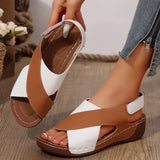 Sandals Women's 2025 Summer New Colored Pines Cake Thick Bottom Leisure Dew Magic Stick Beach