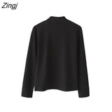 Sleeve T-shirts Women 4XL All-match Ulzzang Simple Teens Top Tees Harajuku Stylish Soft Fashion Clothing Elegant