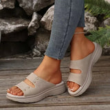 New Summer Thick-Soled Slippers Women's Shoes Thick Soles With Casual Slippers Outside Wearing Cold