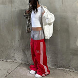 Two-Headed Trousers Waist Two Trousers Dark Gothic Embroidery Pattern Trousers Trousers Tide