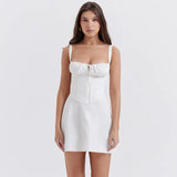 Spring 2023 New Style Sweet Slim Basic Strap Dress