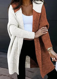 Hooded Knitted Cardigan Women's Long Sweater Women's Coat In The Autumn And Winter Of