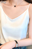 Fashion Silk Women Camis Women Silk Tank Tops Woman Sleeveless Satin Top Camis Woman Halter Top 2023 Sexy Strap