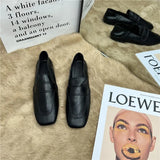 Shoes Women Soft Leather Shoes 2025 New Leisure Flat Sole Single Shoe One Foot Pedalle Shoes On The Feet Of Muller