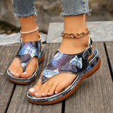 Word Sandals Women 2025 New National Style Embroidery Flowers After Stumbling Slopes And Sandals