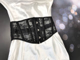 Rubber Bone Short Lace Mesh Outside Lashing Belt Lumbar Lolita Fish Bone