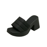 Cake Thick Bottom Cool Slippers Women Wear 2025 Summer Fashion Niche Women's Shoes Design Feel Beach One-Word Drag