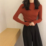 Women Pullovers Sweater Autumn Winter Turtleneck Knitted Sweater Women Long Sleeve Tops Short Slim Sweaters Girls Clothes