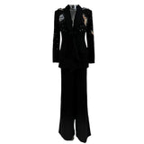 New Star Fashion Heavy Industry Three-Dimensional Butterfly Nails With Diamond Suit Trousers Set Two
