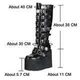 Long-Heeled Martin Boots 2025 Autumn And Winter Metal Buckle With Thick Bottom 11CM High-Heeled Large-Size Women's