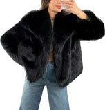 Imitation Fur Jacket Lady Loose Long-Sleeved Coat Toka Fox Hair In Autumn/Winter