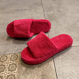 Leisure Warm Hair Slippers 2025 Autumn New Women's Slippers Home Flat Bottom Slippers