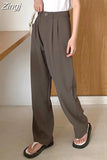 Pants Women Various Lengths All-match Spring Loose Empire Ins Simple College Mujer Solid Trousers Baggy Fashion
