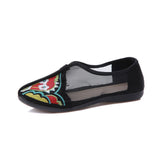 Zingj Flat Shoes Summer Candy Color Embroidered Cloth Shoes Organza Women's