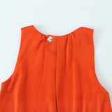New Women's Folded Decorative Silk-Sense Dress