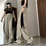 Contrasting Straight Leg SweatpantsOutfit