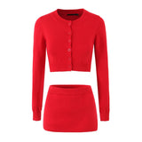 New Single-Breasted Cardigan Sweater With Buttocks A-Shaped Knitted Half
