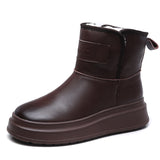 Fur Integrated Layer Of Cowhair Cotton Shoes Snow Boots Winter Warm Leather Boots Thick Bottom