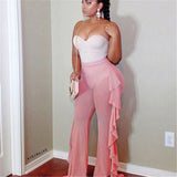 Sexy Women Bikini Cover Up Mesh Sheer Plus Size Swimwear Bathing Pants Trousers Swimsuit Beachwear Swimming