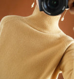 Zingj Winter New Half High Collar Sweater Female Inside Build Not Cashmere Long Sleeve Thick Knit Bottom Shirt Loose Jacket-Outfit