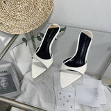 Toe-Slippers Women 2025 Summer Patent Leather With Cool Drag Sexy High