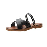Drag Women Wear Cold Drag Summer New Korean Version Of Thick-Soled Cross Two Wearing Sandals Students Leisure Beach Shoes Women