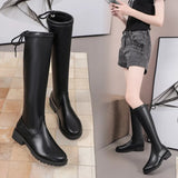 Flat Over-Knee Elastic Boots Women Thicken With High-Tender Boots Wish Knight