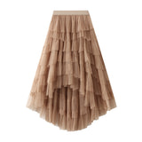 Cake Skirt High-Rise Mesh Skirt Unkempt Dress 2025 New Ladies Dress Fairy Skirt