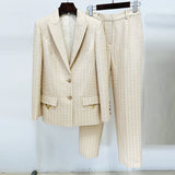 Early Spring New Star Fashion In The Long Suit Small Foot Pants Set Two