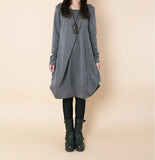 The Autumn Of 2025, The New Korean Version Of The Women's Large-Size Loose Leisure Folds And Irregular Pocket Collar Long-Sleeved
