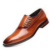 Zingj New British Men's Fashion Trend Single Shoes Business Casual Leather Shoes Square Head Plus Size Men's