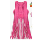 Shawl Velvet Tuff Tumae Coat Lady Sleeveless Long Horse Clip Open