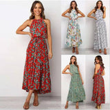 Women's Dress New Summer Sexy Fashion Milk Silk Print Floral