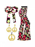 Hot Women's Hippie Clothing Fashion Wide Leg Horn Pants Clammed Trousers +