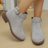 Lady Martin Boots 2025 Autumn And Winter New Rough And Velvet Noodles Loose Tight Martin