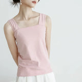 Cotton Jersey 7-Color 2025 New Summer T-Shirt Women's Slings South Korea
