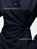 Women's Long-Sleeved Solid-Colored Shirt Design Feels Thin