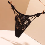 Trousers Female Water-Soluble Flower Perspective Sexy No-Scarred Seduction Summer 2025 New Low-Rise Hot Trousers
