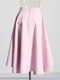 Small Fragrant Wind 2025 Autumn Of The New High Waist Zipper Door Solid Color Women's Flounce Pleated